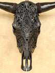 Bull Skull Carved Tradbal - Skull,A/147