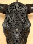 Bull Skull Carved Tradbal - Skull,A/147