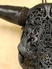 Bull Skull Carved Tradbal - Skull,A/147