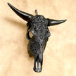 Bull Skull Carved Tradbal - Skull,A/147