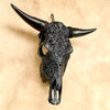 Bull Skull Carved Tradbal - Skull,A/147