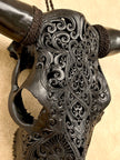 Bull Skull Carved Tradbal - Skull,A/147