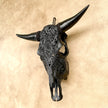 Bull Skull Carved Tradbal - Skull,A/147