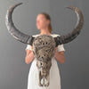 Real Carved Buffalo Skull 22/EX/364