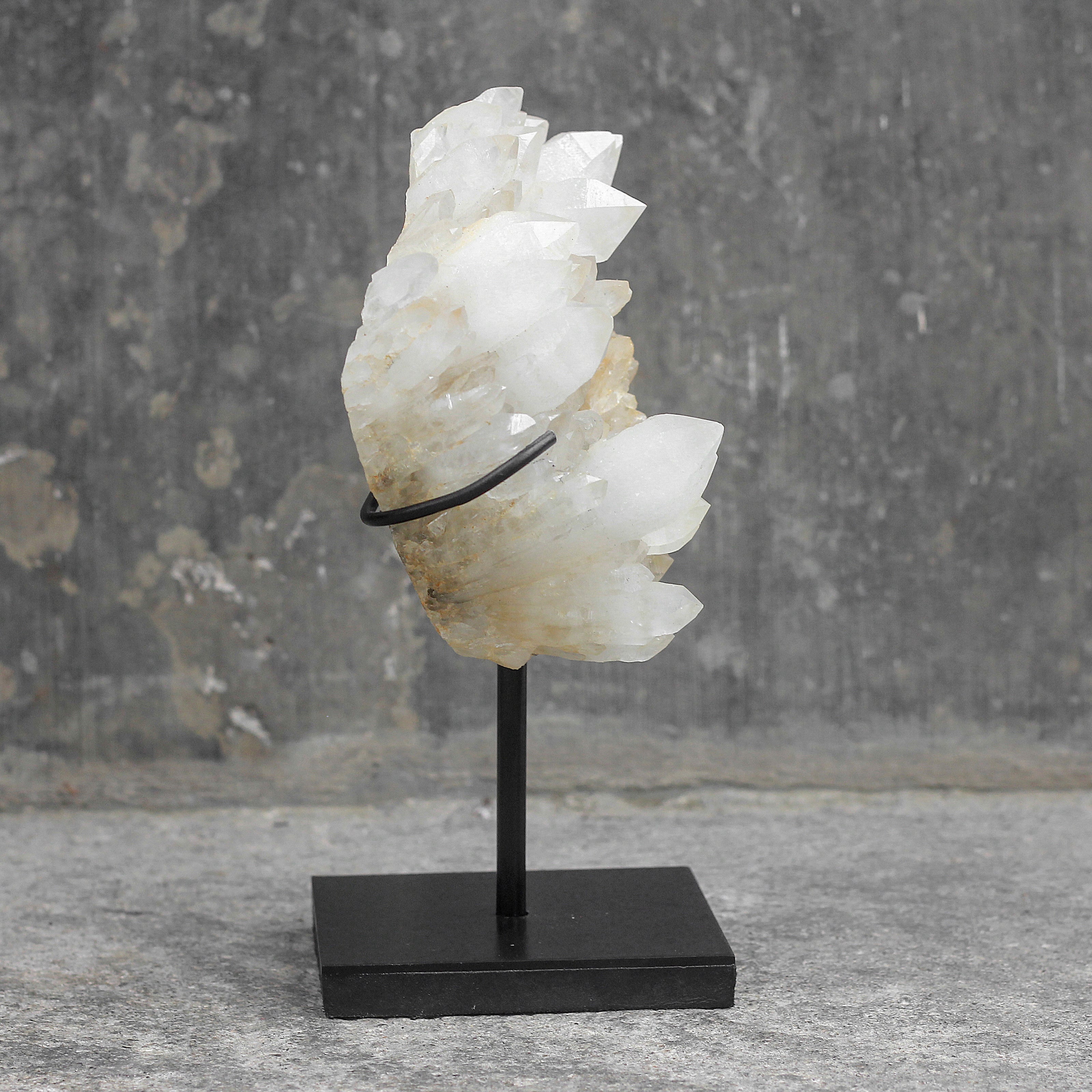 Beautiful Quartz Crystal cluster on a custom stand CC/040