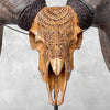 Carved Ram Skull with Badong motif on stand - Skull,A/162