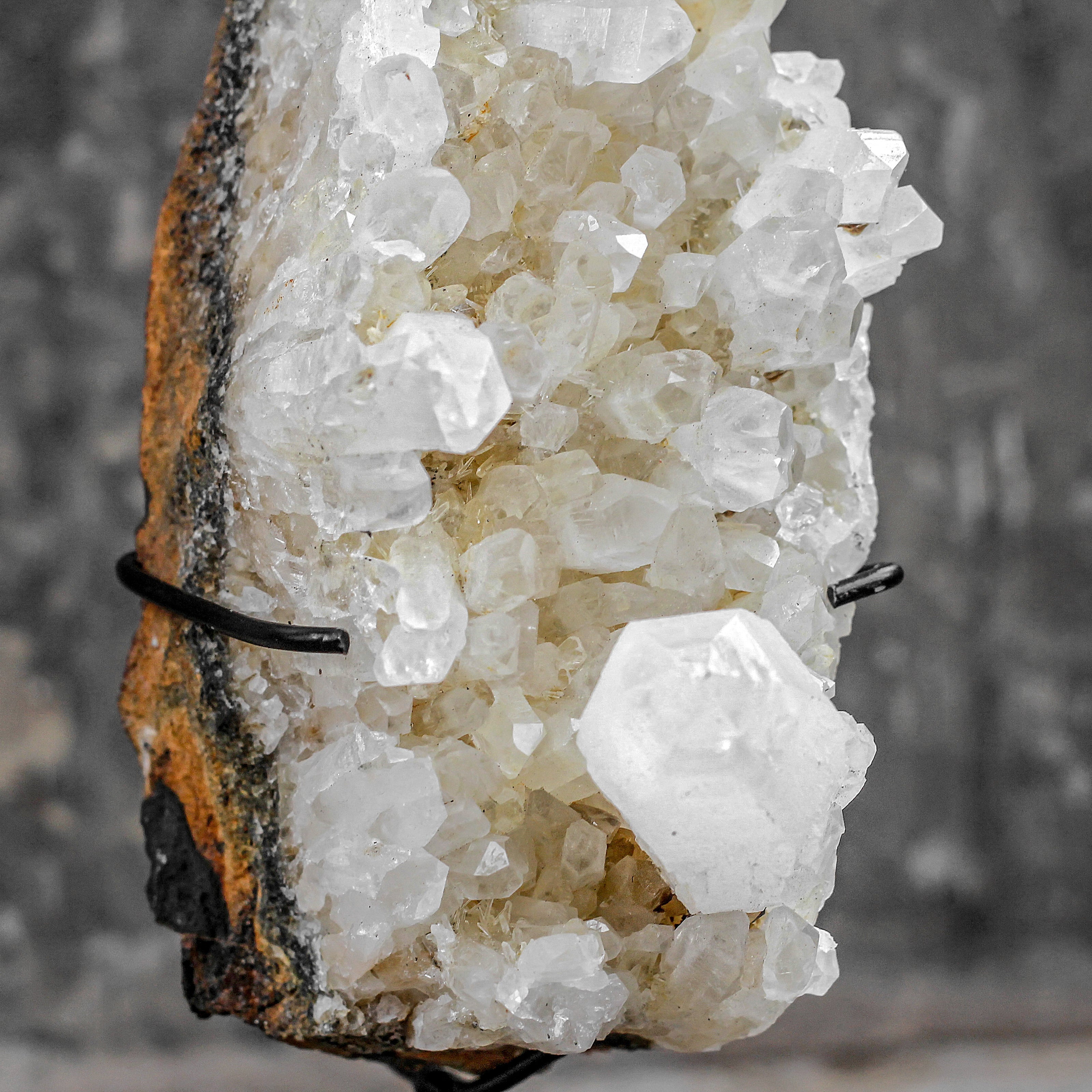 Beautiful Quartz Crystal cluster on a custom stand CC/003