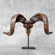 Carved Ram Skull with Badong motif on stand - Skull,A/162