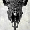 Carved Ram Skull with Star Mandala motif on stand - Skull,A/182