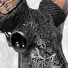 Carved Ram Skull with Star Mandala motif on stand - Skull,A/182
