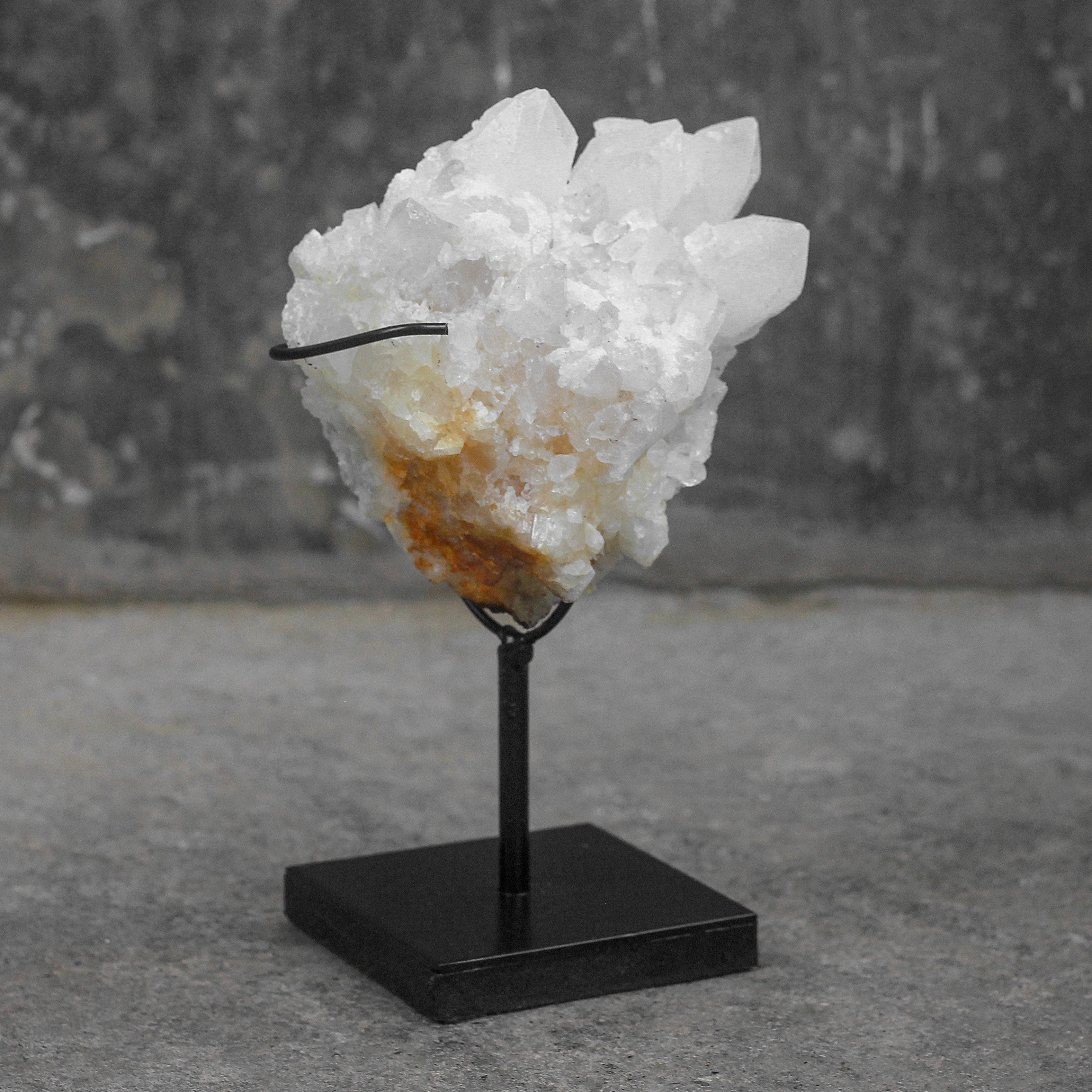 Beautiful Quartz Crystal cluster on a custom stand CC/007