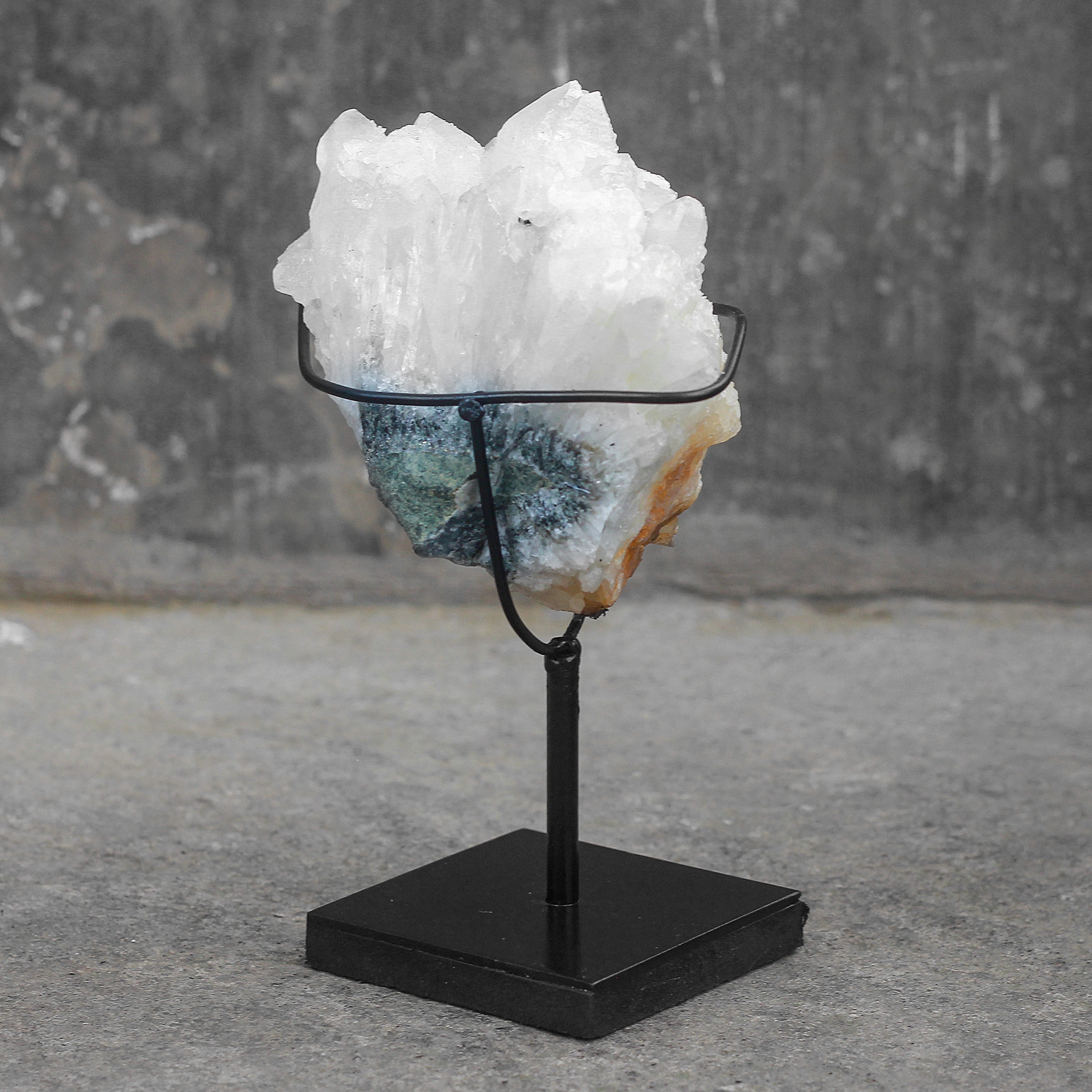 Beautiful Quartz Crystal cluster on a custom stand CC/007