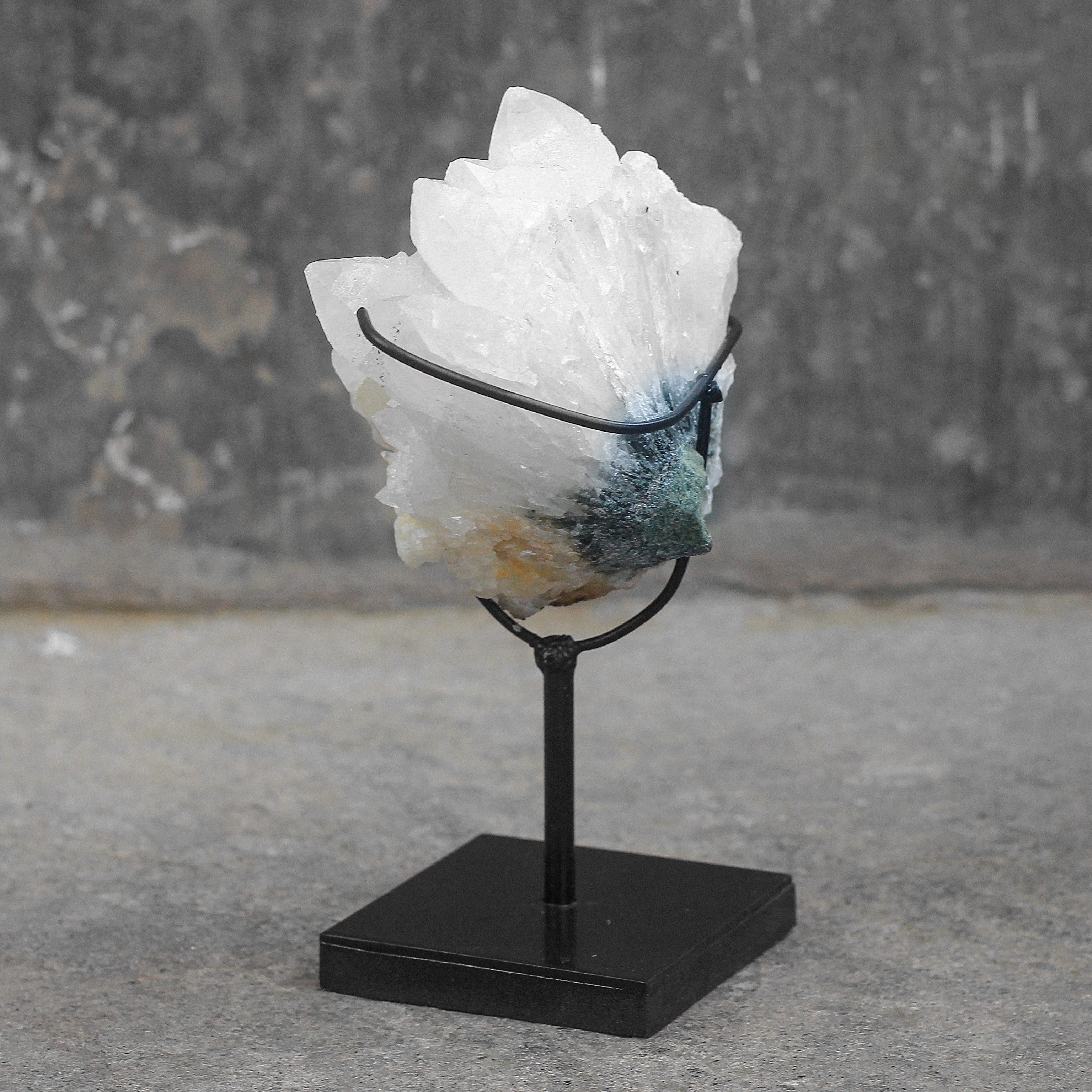 Beautiful Quartz Crystal cluster on a custom stand CC/007