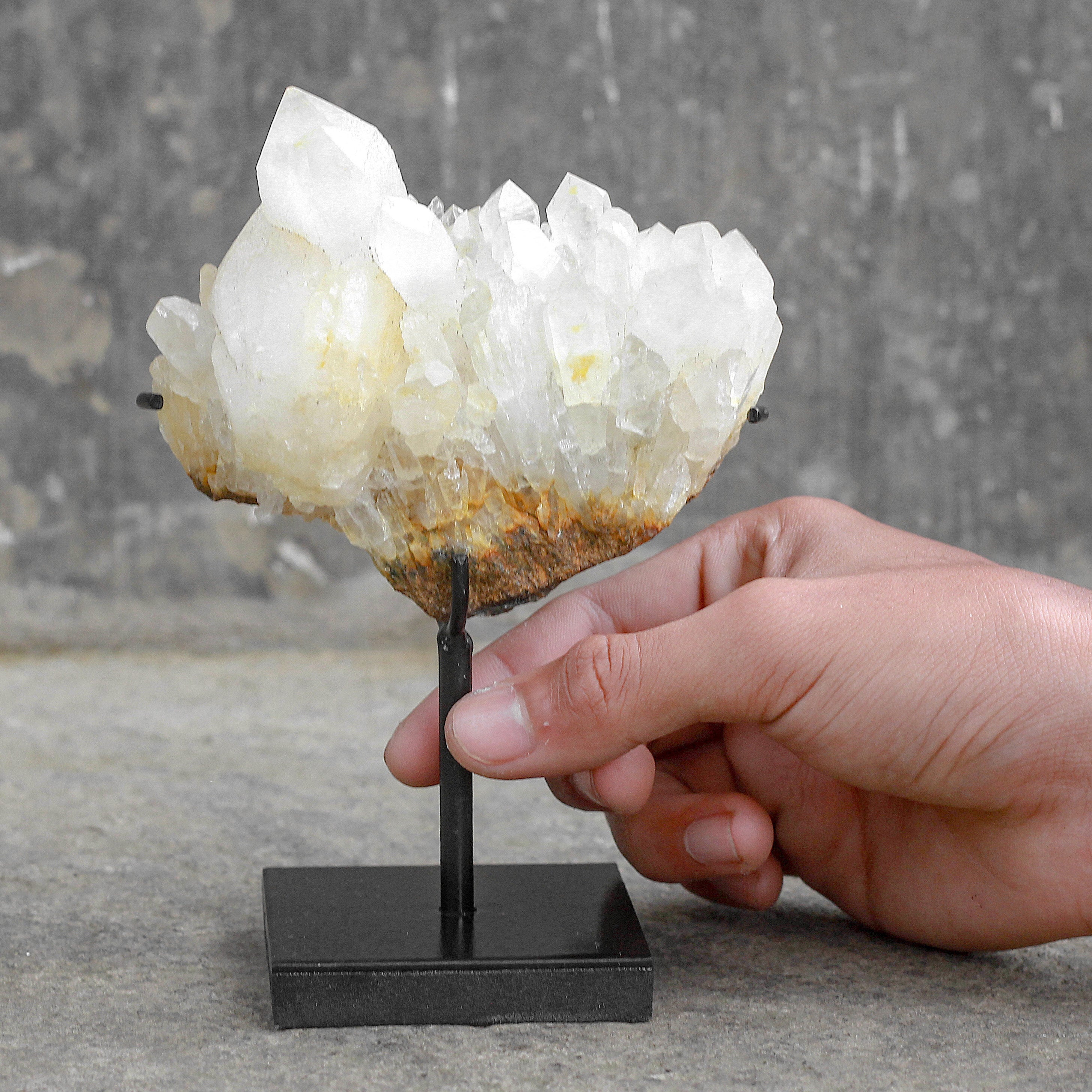 Beautiful Quartz Crystal cluster on a custom stand CC/006