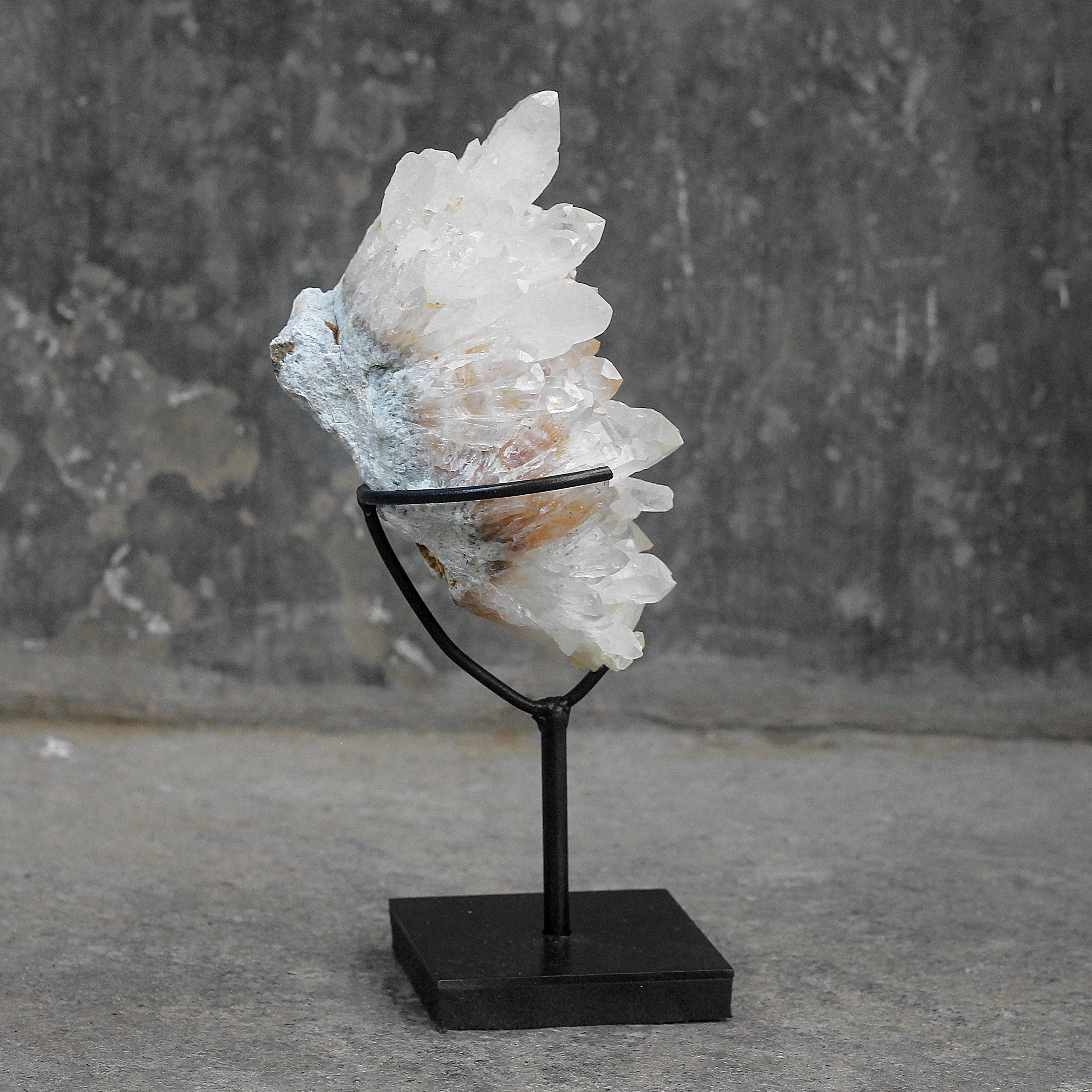 Beautiful Quartz Crystal cluster on a custom stand CC/010