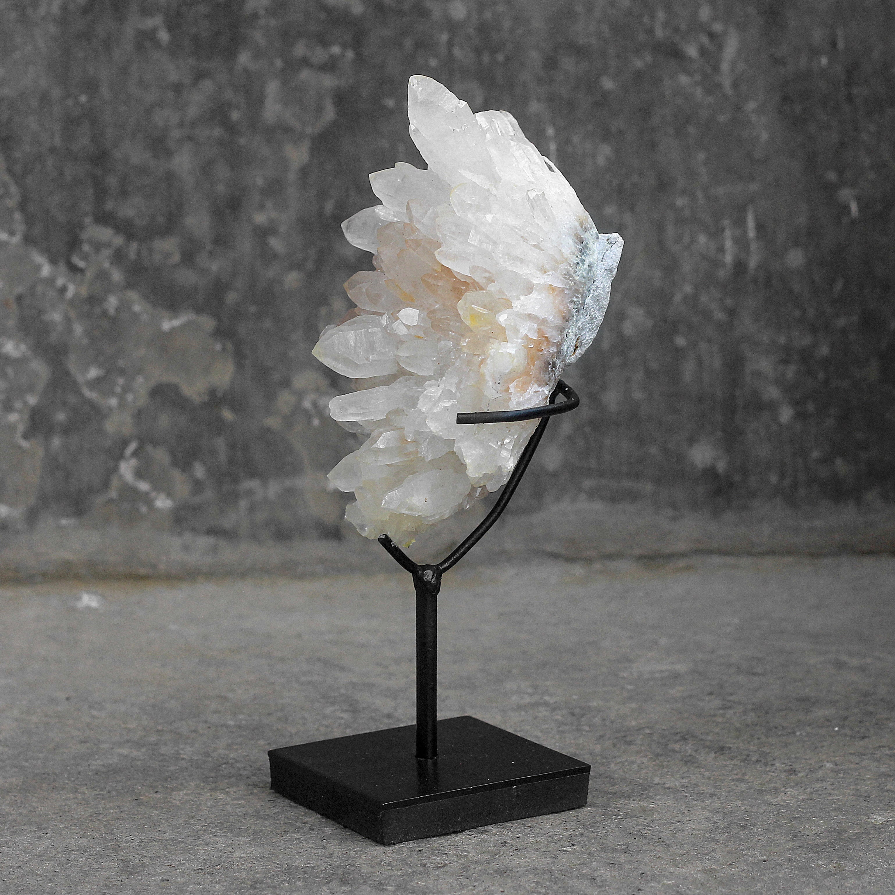 Beautiful Quartz Crystal cluster on a custom stand CC/010