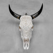 Bull Skull Carved Fern - Skull,A/151