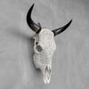 Bull Skull Carved Fern - Skull,A/151