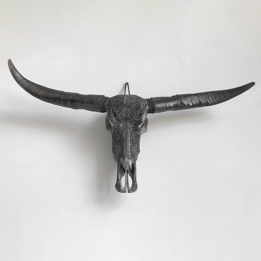Real Carved Buffalo Skull 6H/048