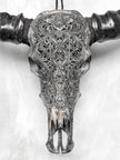 Caved Waterbuffalo Skulls with Ketimun Lotus Carving Skull,A/181