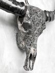 Caved Waterbuffalo Skulls with Ketimun Lotus Carving Skull,A/181
