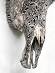 Caved Waterbuffalo Skulls with Ketimun Lotus Carving Skull,A/181