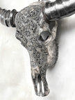 Caved Waterbuffalo Skulls with Ketimun Lotus Carving Skull,A/181