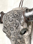 Caved Waterbuffalo Skulls with Ketimun Lotus Carving Skull,A/181