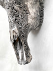 Caved Waterbuffalo Skulls with Ketimun Lotus Carving Skull,A/181