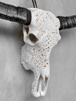 Caved Waterbuffalo Skulls with Big lotus Carving Skull,A/188