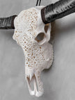 Caved Waterbuffalo Skulls with Big lotus Carving Skull,A/188