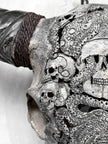 Caved Waterbuffalo Skulls with Skull And Octopus Carving Skull,A/180