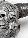 Caved Waterbuffalo Skulls with Skull And Octopus Carving Skull,A/180