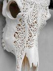 Caved Waterbuffalo Skulls with Big lotus Carving Skull,A/171