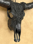 Black Carved Buffalo Skulls with Flower Mandala motif | Skull,A/187
