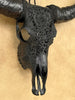 Black Carved Buffalo Skulls with Flower Mandala motif | Skull,A/187