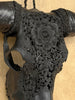 Black Carved Buffalo Skulls with Flower Mandala motif | Skull,A/187