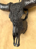 Black Carved Buffalo Skulls with Flower Mandala motif | Skull,A/187