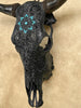 Carved Bull Skull with Turquoise Accents - Star Mandala motif | Skull,A/190