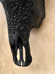 Caved Waterbuffalo Skulls with Flower Mandala Carving Skull,A/168