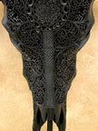 Caved Waterbuffalo Skulls with Flower Mandala Garis Carving Skull,A/167