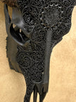 Caved Waterbuffalo Skulls with Flower Mandala Garis Carving Skull,A/167