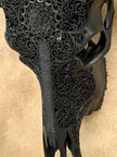 Caved Waterbuffalo Skulls with Flower Mandala Garis Carving Skull,A/167