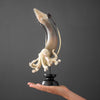 A Stunning Hand Carved Octopus With Horn on a Stand - 7E/109