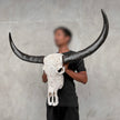 Caved Waterbuffalo Skulls with Big lotus Carving Skull,A/188