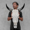 Bull Skull Carved Fern - Skull,A/151
