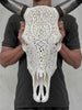 Bull Skull Carved Fern - Skull,A/151