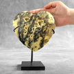 Wonderful Zebra Crystal Heart-Shaped on a custom stand CH/510