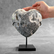 Wonderful Zebra Crystal Heart-Shaped on a custom stand CH/512