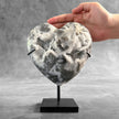 Wonderful Zebra Crystal Heart-Shaped on a custom stand CH/514